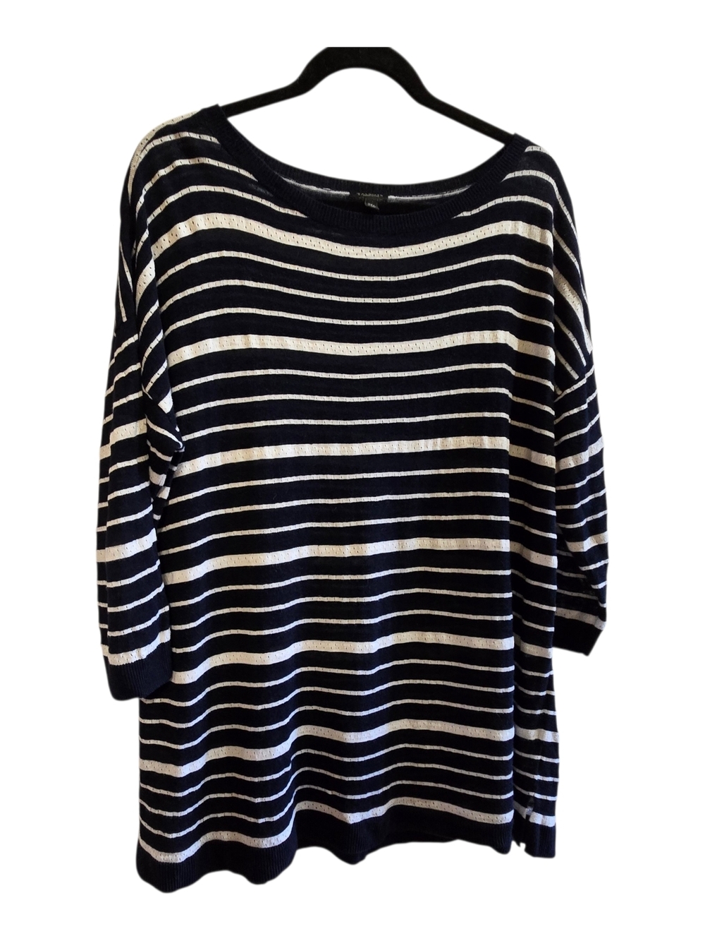 Talbots Womens  Navy and White Striped Sweater